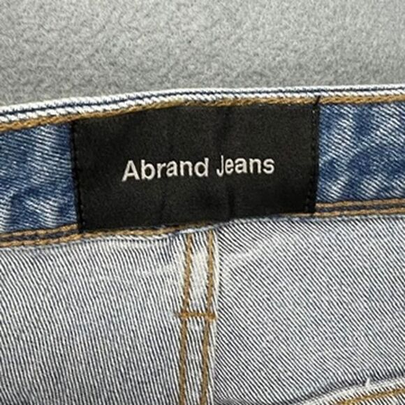 Abrand Jeans Mens 32 Relaxed Slim Taper Ankle Cropped Blue Denim Raw Hem NWT - Picture 6 of 15
